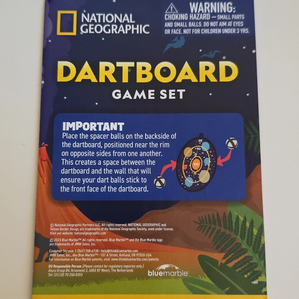 National Geographic Reversible DartBoard Game Set